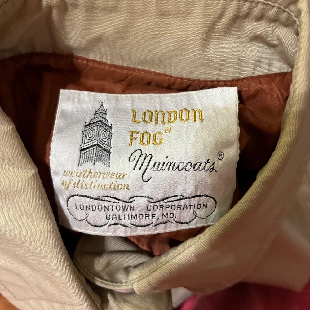 Vintage London Fog Trench Coat Womens 6P Petites Used Khaki Lined *No Belt - Picture 5 of 14